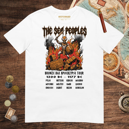 White The Sea Peoples Tour Tee - history buff gift by HistoHead