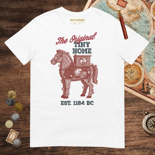 White Trojan Horse the Original Tiny Home Tee - history buff gift by HistoHead