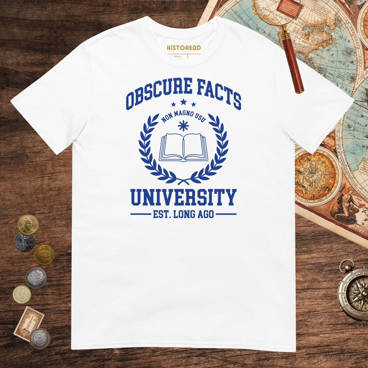 White Obscure Facts University Tee - history buff gift by HistoHead
