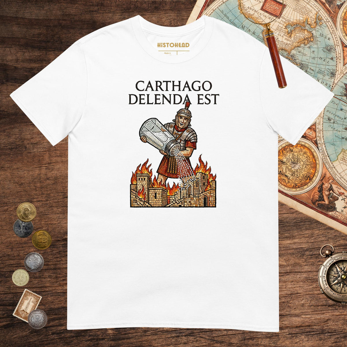 White Salting Carthage Tee - history buff gift by HistoHead