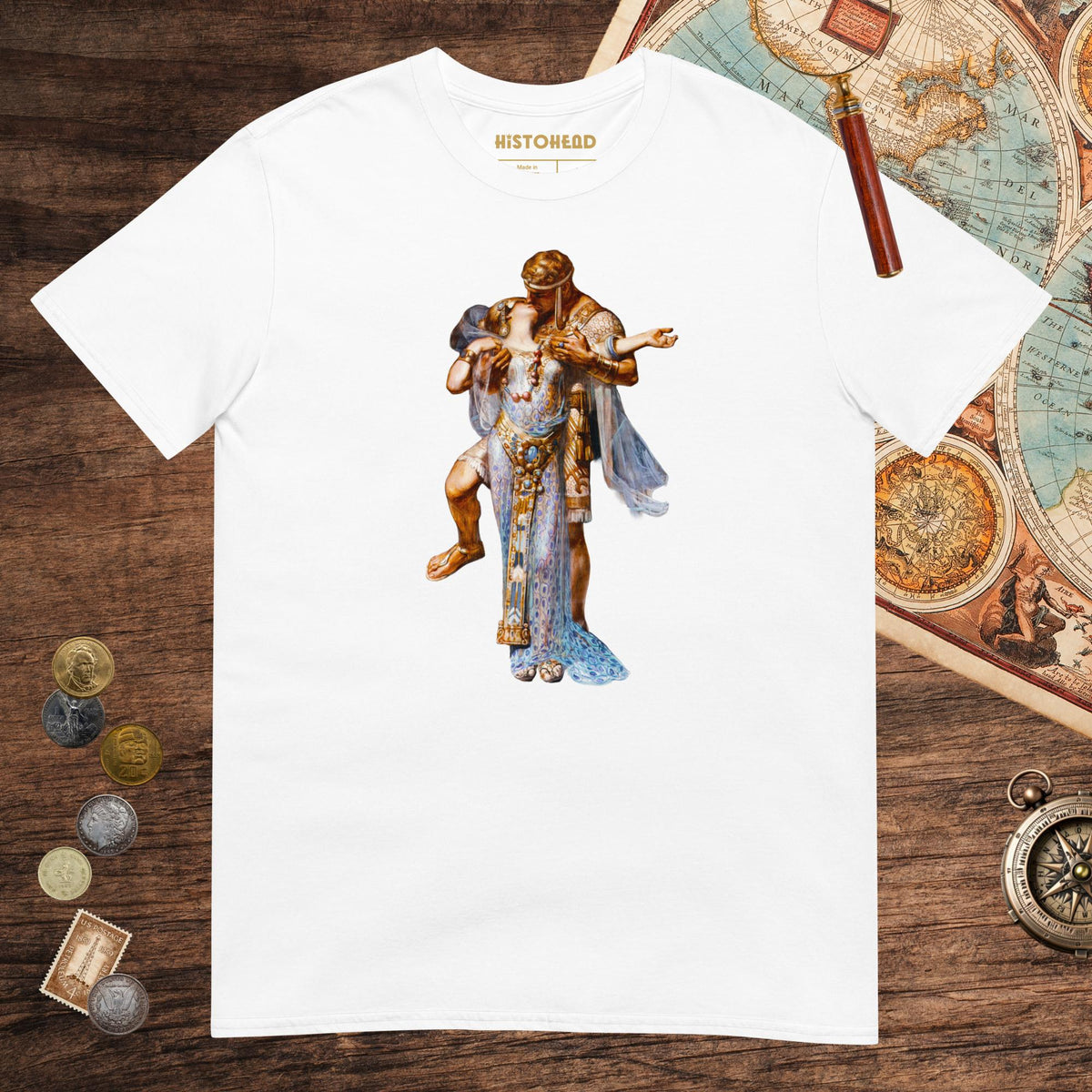 White Cleopatra and Antony Tee - history buff gift by HistoHead
