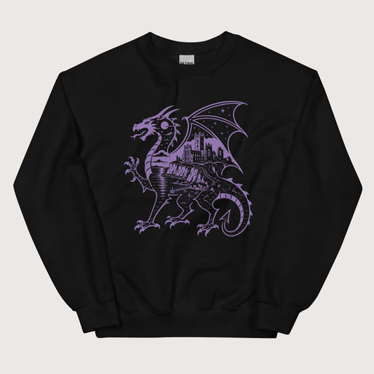 Black Whitby Wyrm Sweatshirt - history buff gift by HistoHead