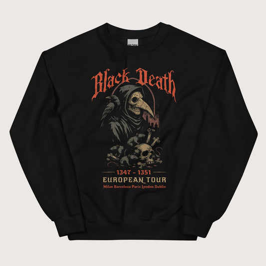 Black Black Death European Tour Sweatshirt - history buff gift by HistoHead