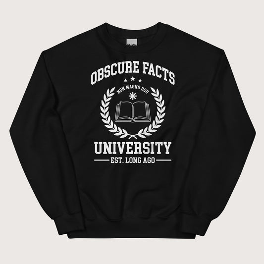 Black Obscure Facts University - Sweatshirt - history buff gift by HistoHead