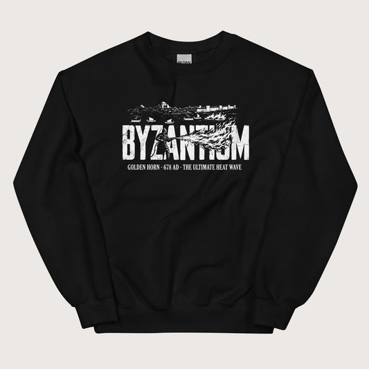 Black Greek Fire 678 Sweatshirt - history buff gift by HistoHead