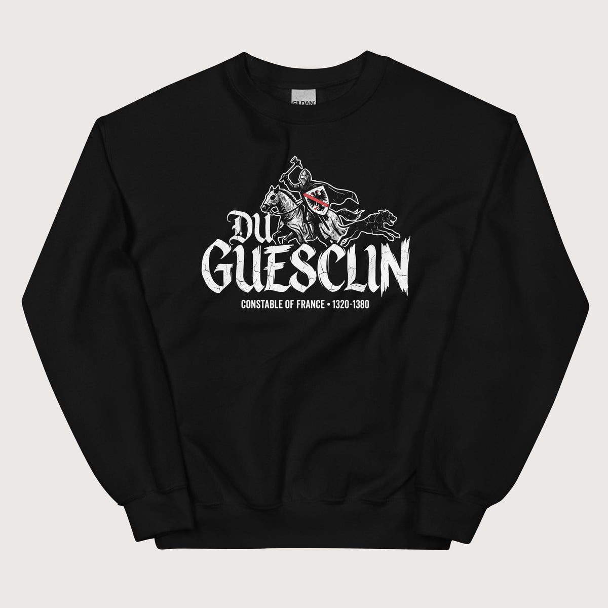 Black Du Guesclin Sweatshirt - history buff gift by HistoHead