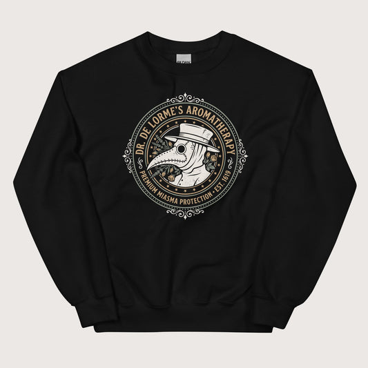 Black Dr. De Lorme's Aromatherapy Sweatshirt - history buff gift by HistoHead