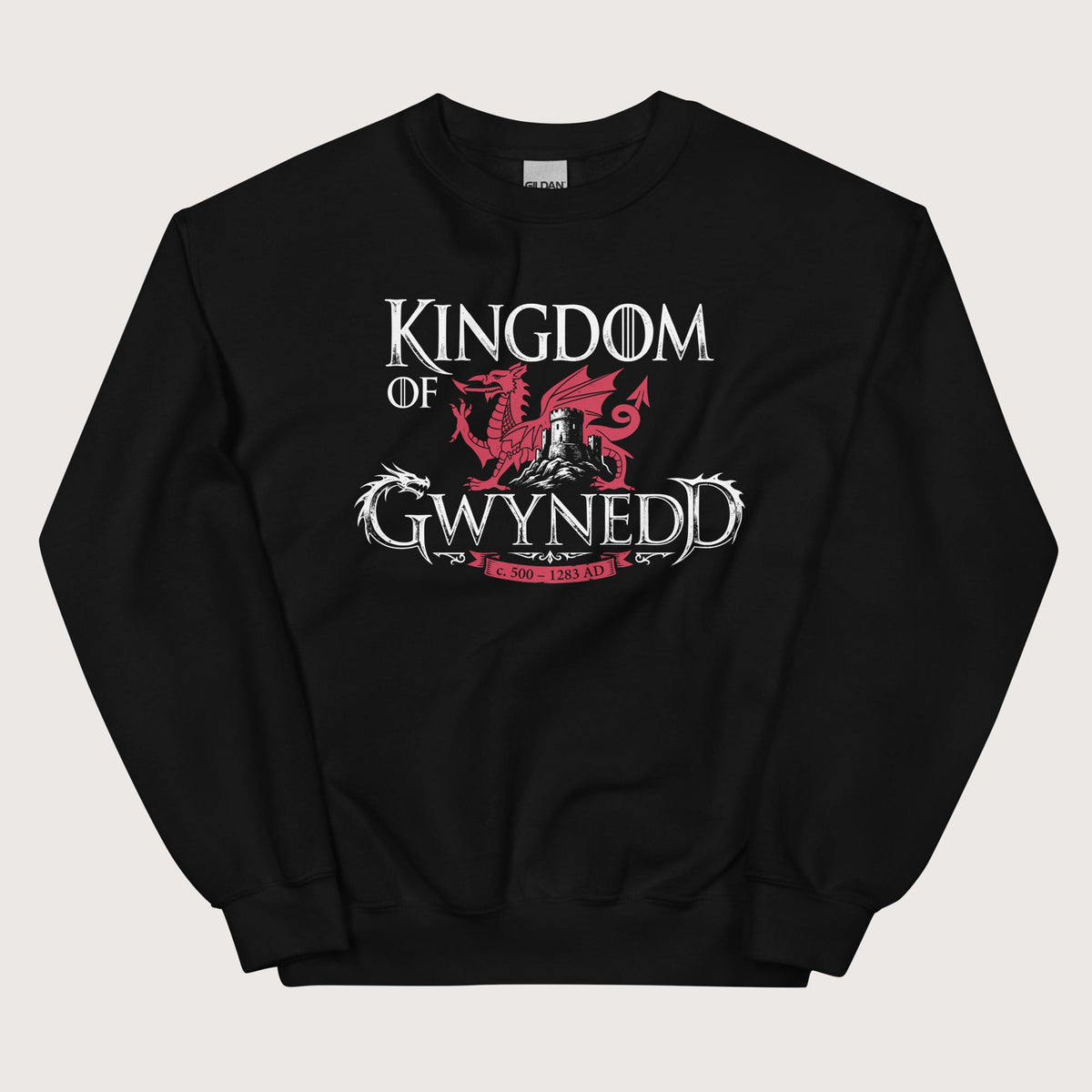 Black Kingdom of Gwynedd Sweatshirt - history buff gift by HistoHead