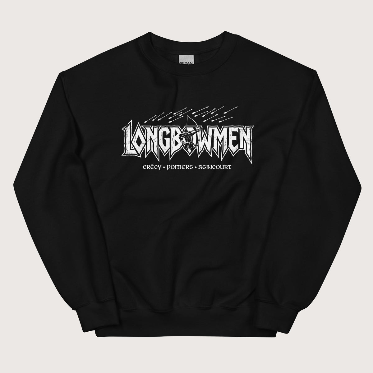 Black Longbowmen Sweatshirt - history buff gift by HistoHead