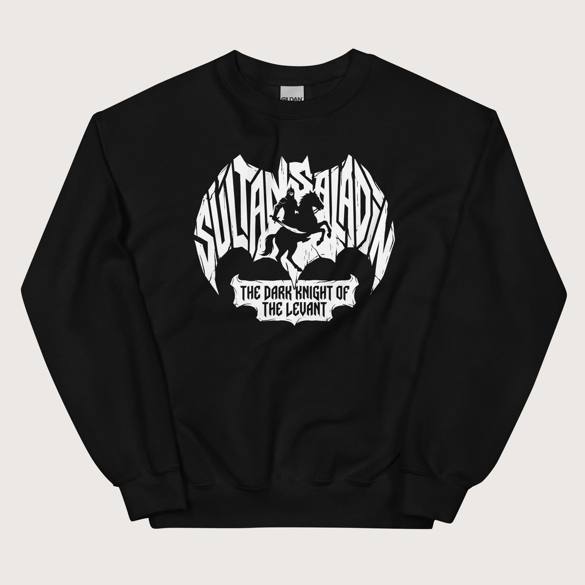 Black Saladin Dark Knight Sweatshirt - history buff gift by HistoHead