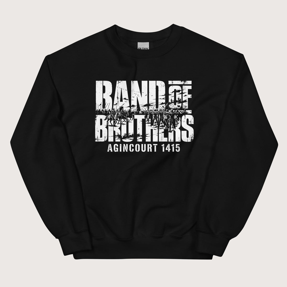 Black Band of Brothers Agincourt 1415 Sweatshirt - history buff gift by HistoHead