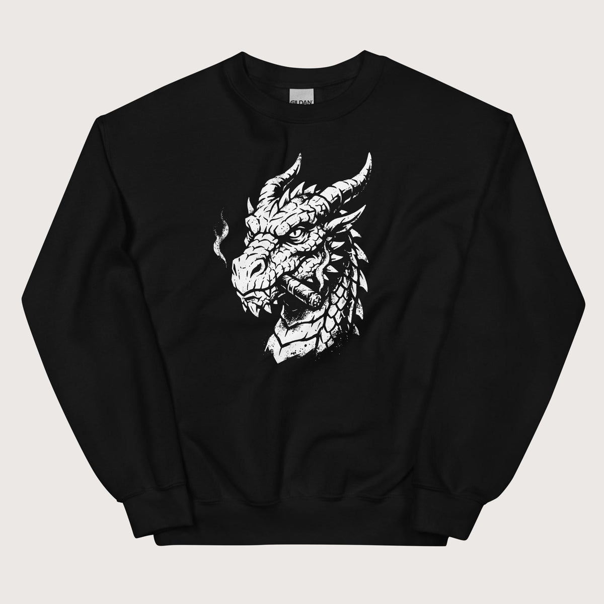 Black Smoking Dragon Sweatshirt - history buff gift by HistoHead