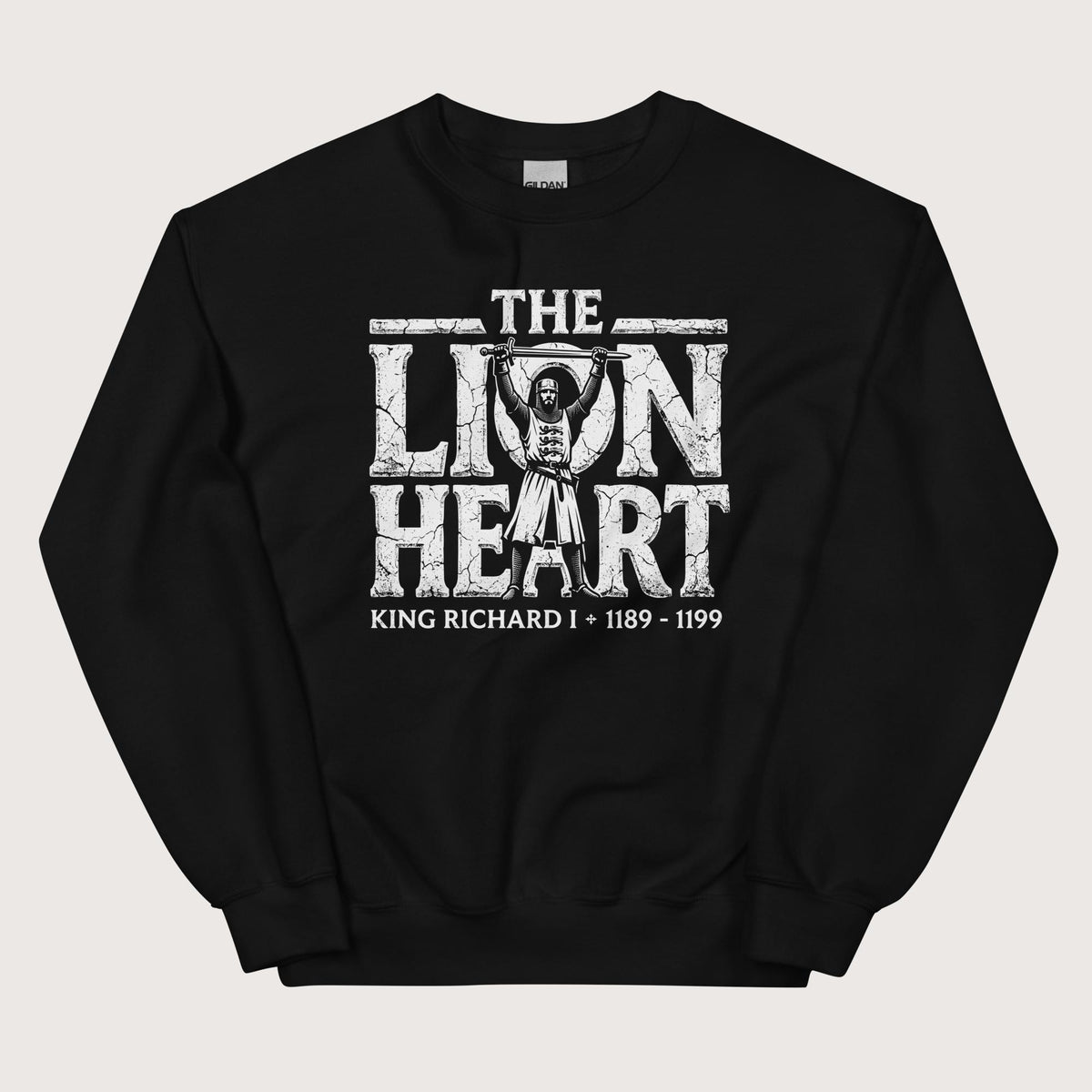 Black Richard the Lionheart Sweatshirt - history buff gift by HistoHead