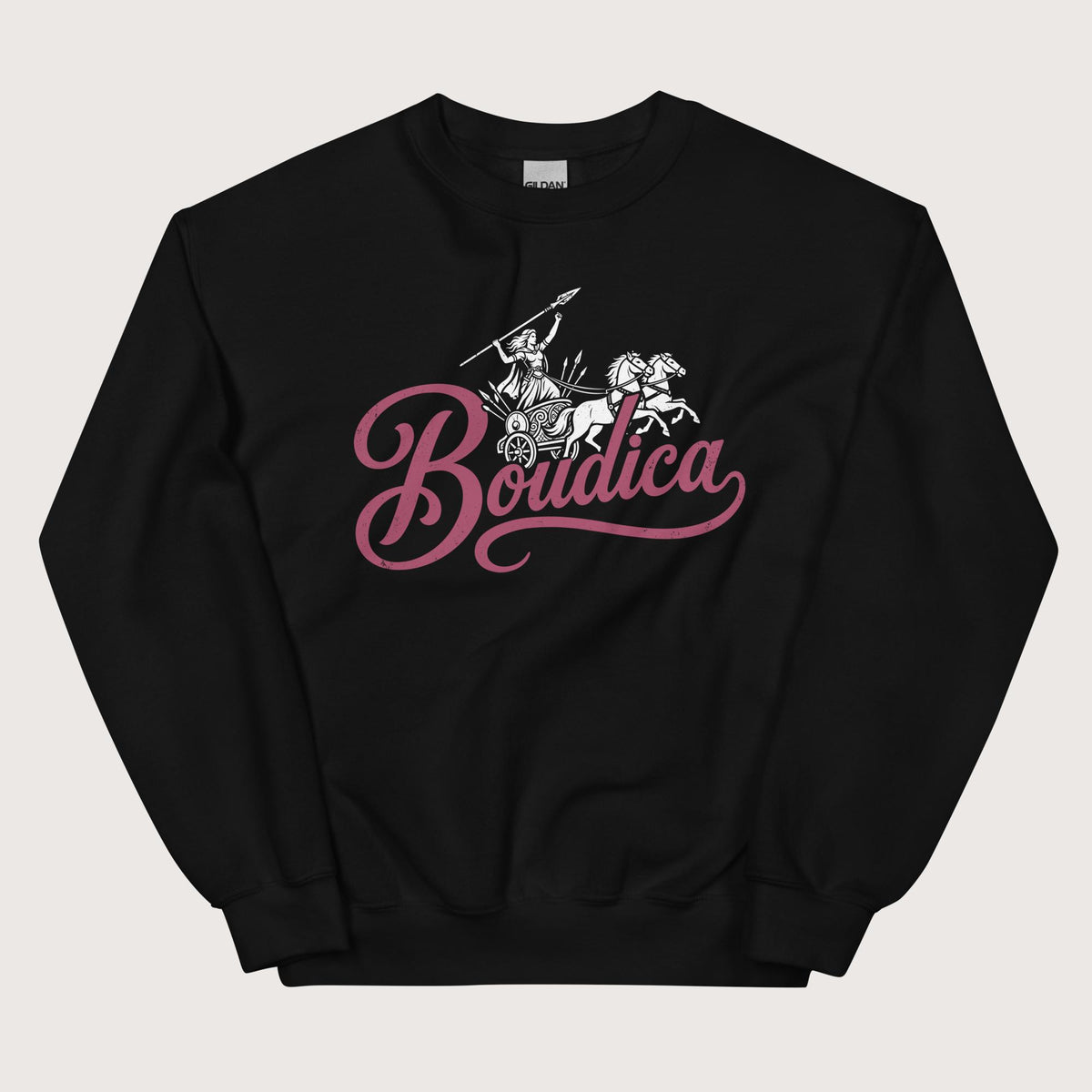 Black Boudica Sweatshirt - history buff gift by HistoHead