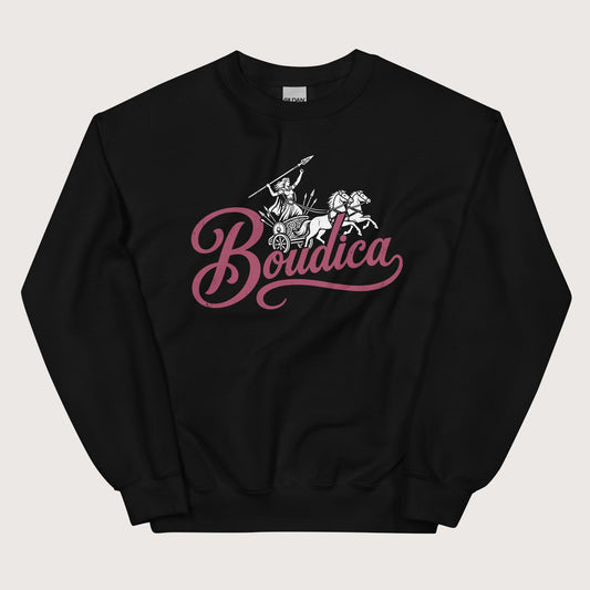 Black Boudica Sweatshirt - history buff gift by HistoHead