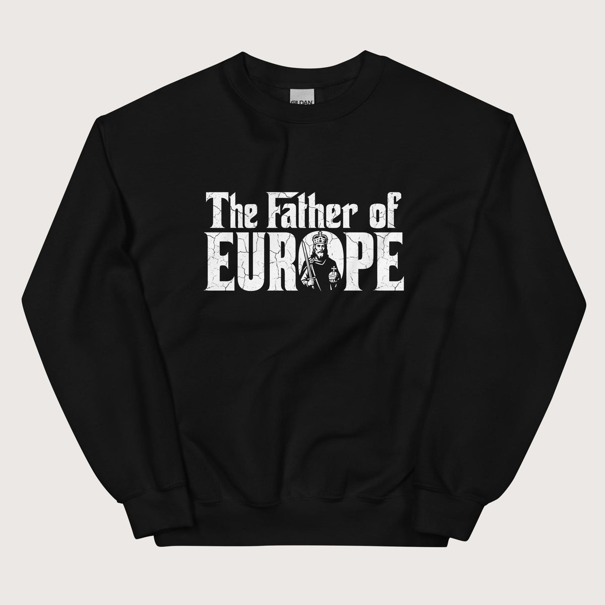 Black Charlemagne The Father of Europe Sweatshirt - history buff gift by HistoHead