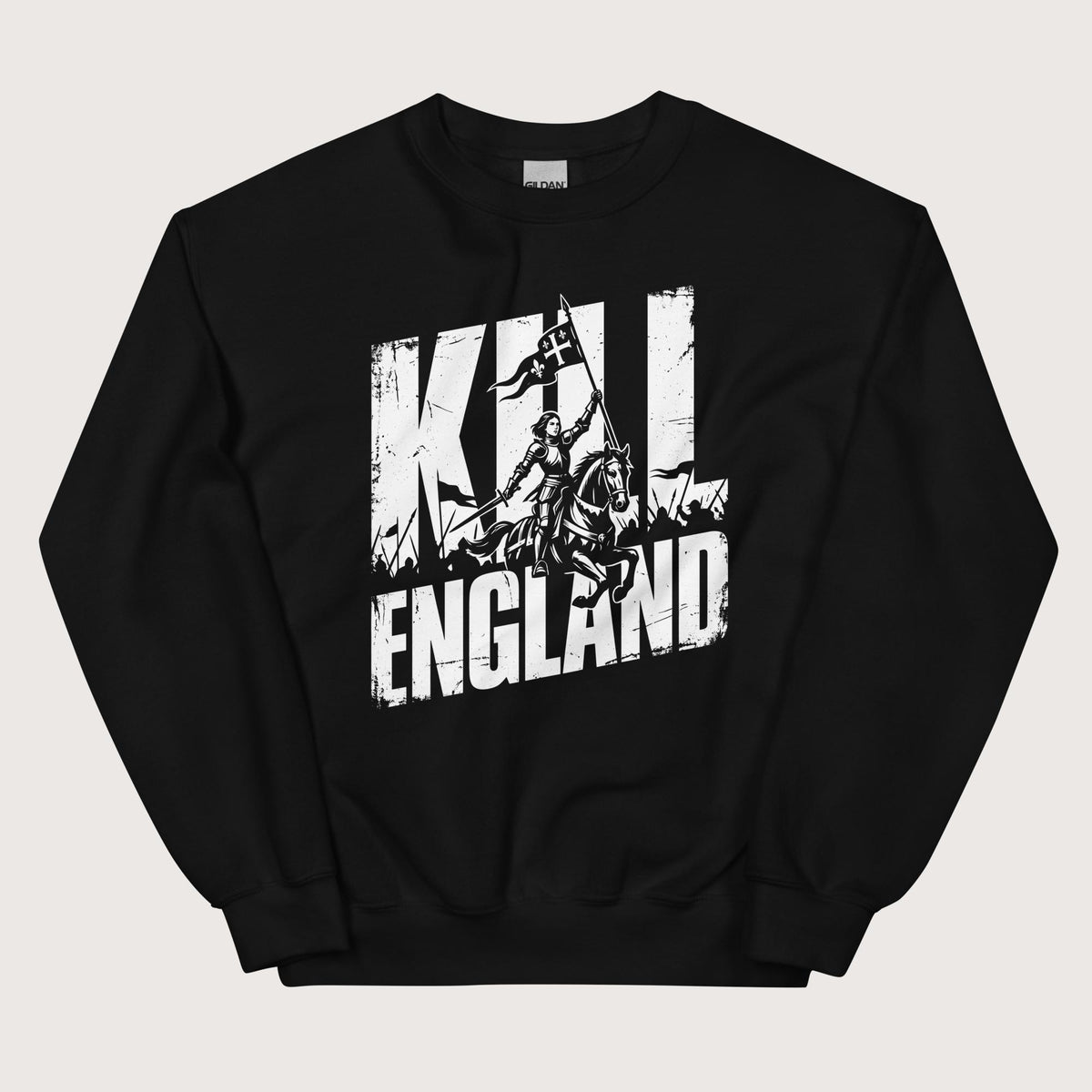 Black Joan of Arc Kill England Sweatshirt - history buff gift by HistoHead