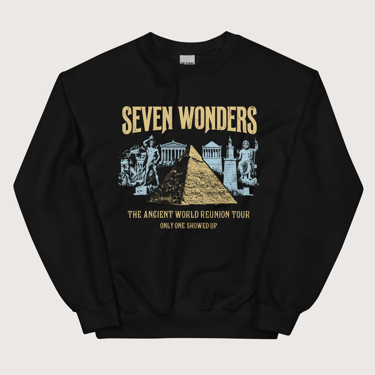 Black Seven Wonders Reunion Tour Sweatshirt - history buff gift by HistoHead