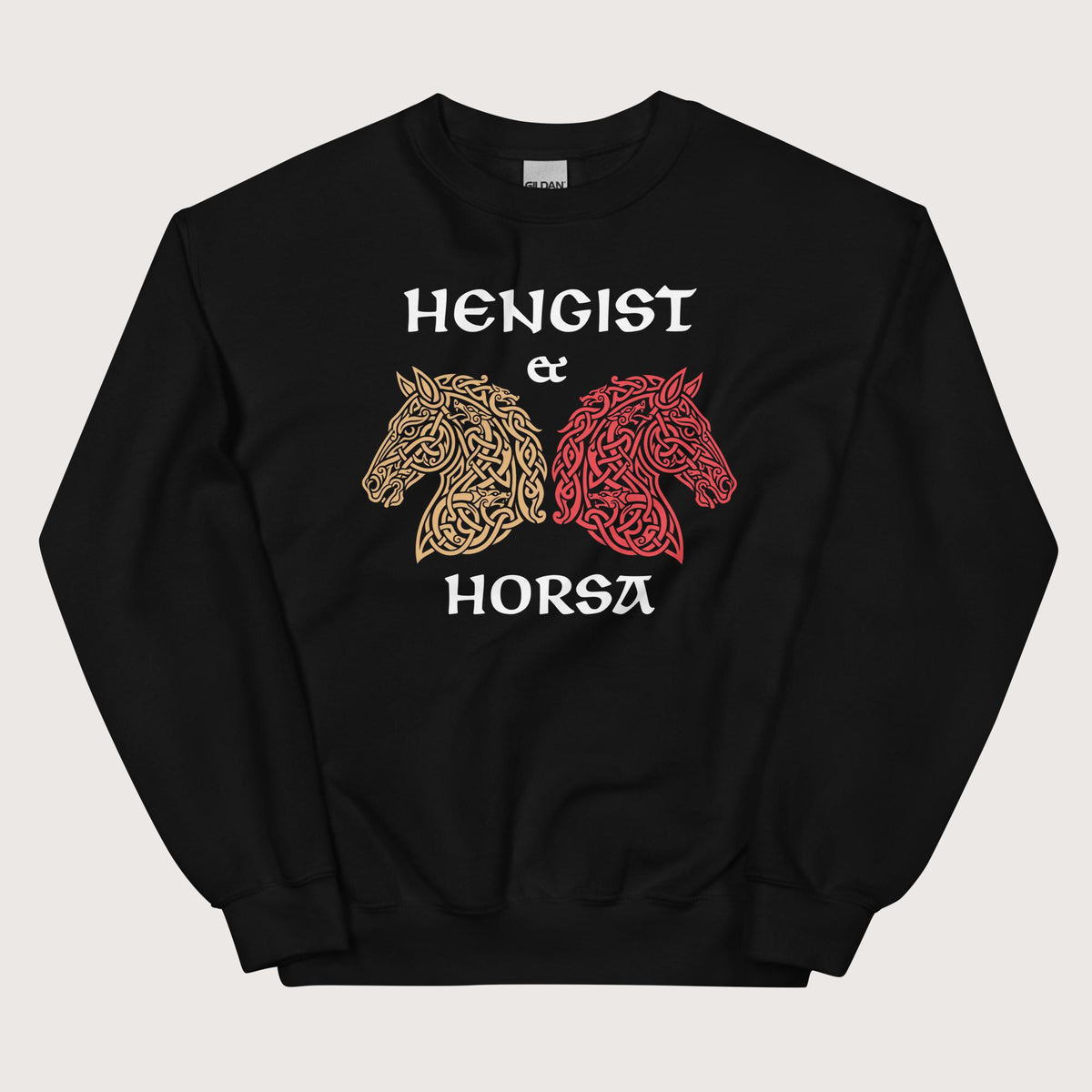 Black Hengist and Horsa Sweatshirt - history buff gift by HistoHead