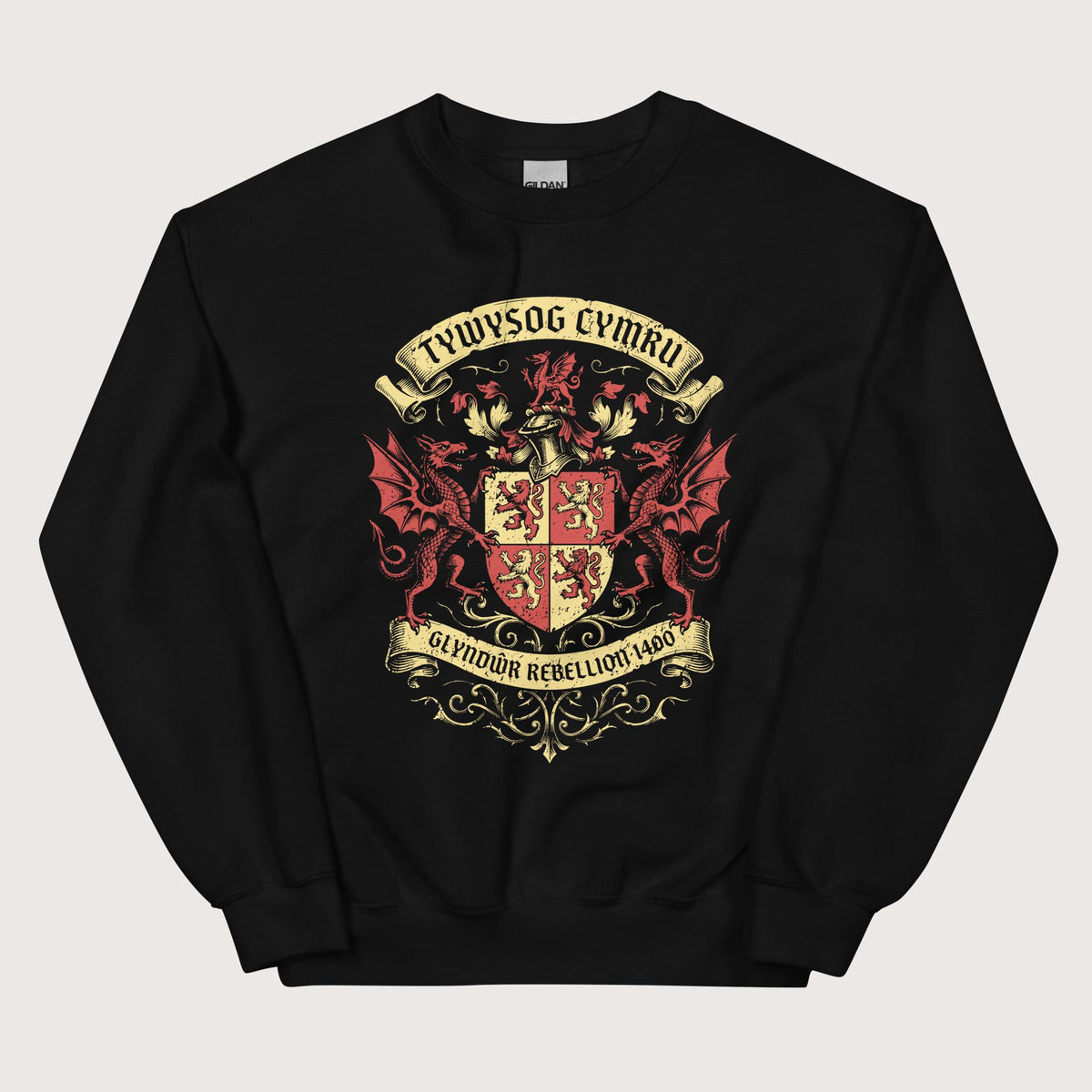 Black Glyndwr Rebellion 1400 Sweatshirt - history buff gift by HistoHead