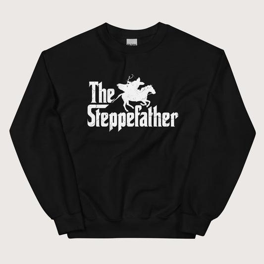Black The Steppefather Parthian Shot Sweatshirt - history buff gift by HistoHead
