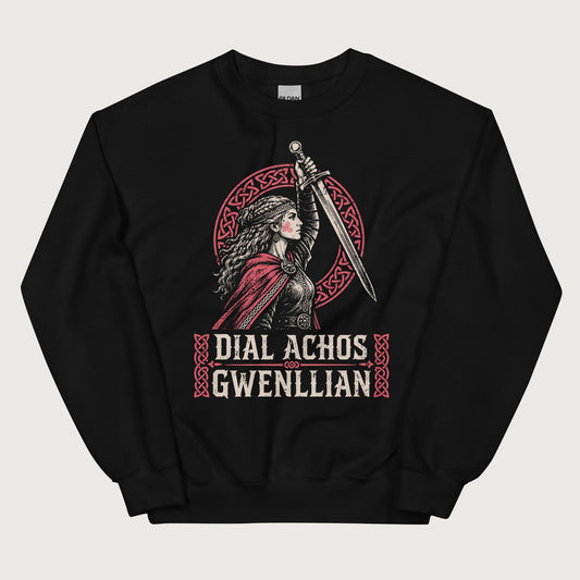 Black Dial Achos Gwenllian Sweatshirt - history buff gift by HistoHead