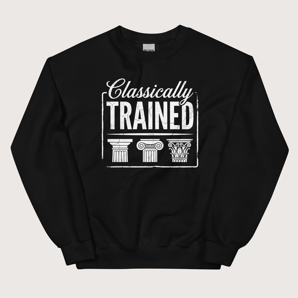 Black Classically Trained Sweatshirt - history buff gift by HistoHead