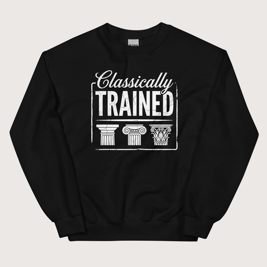 Black Classically Trained Sweatshirt - history buff gift by HistoHead