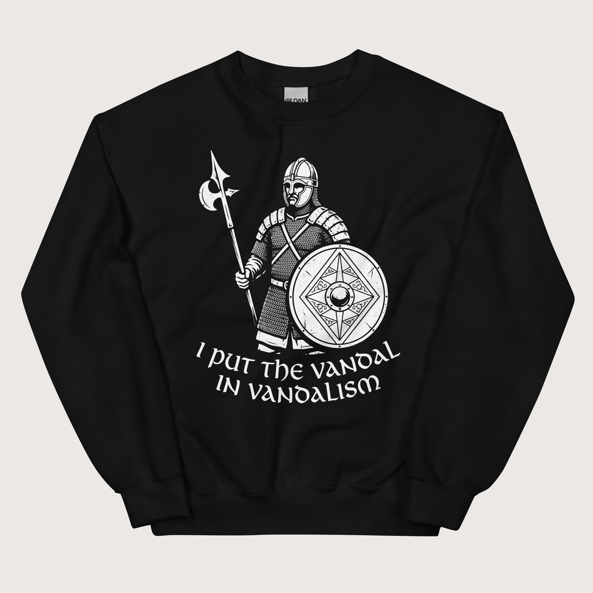Black Vandal in Vandalism Sweatshirt - history buff gift by HistoHead