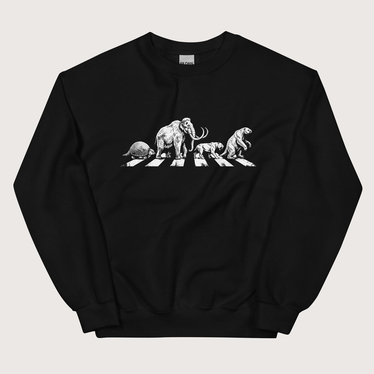 Black Pleistocene Road Sweatshirt - history buff gift by HistoHead