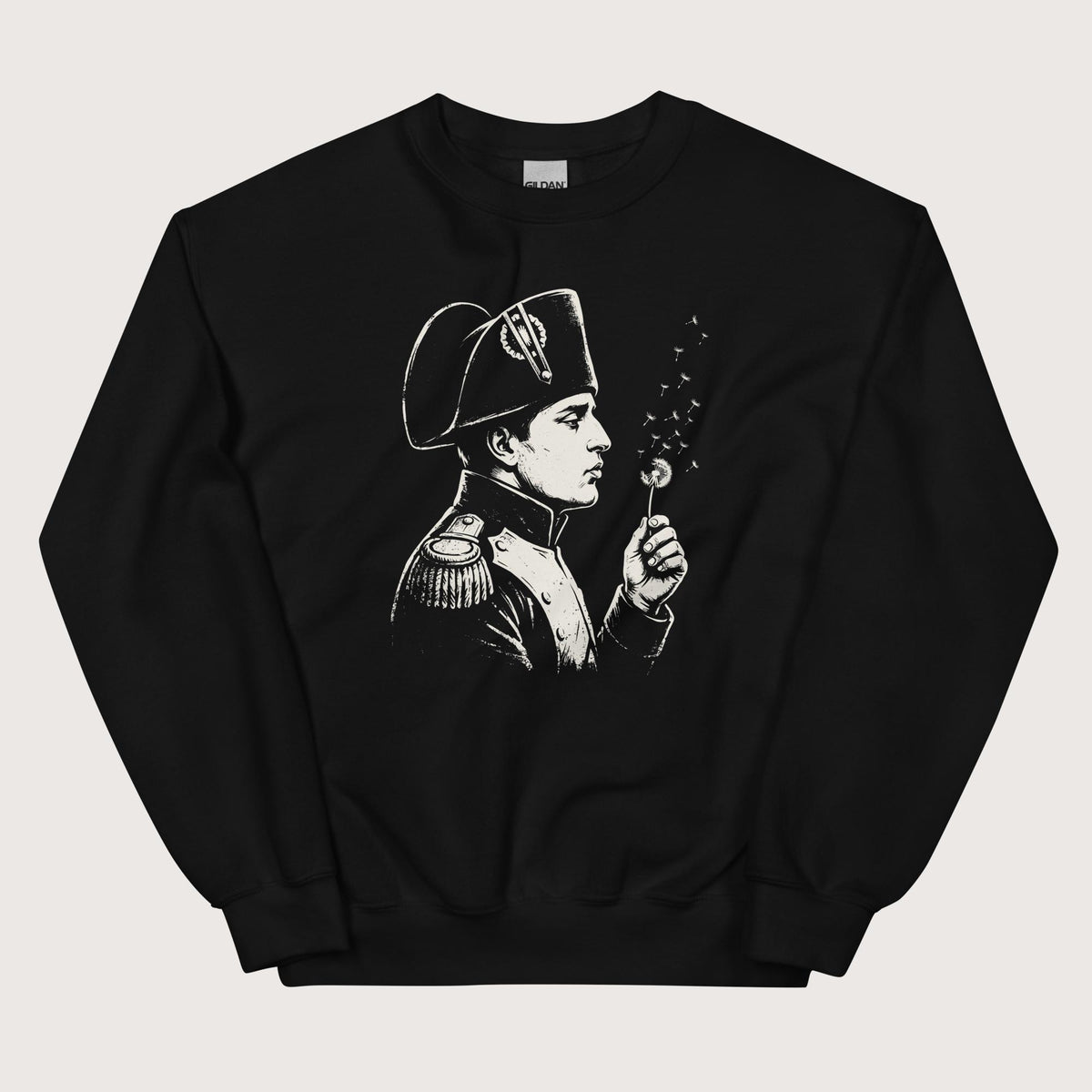 Black Napoleon Bonaparte Blowing Wishes Sweatshirt - history buff gift by HistoHead