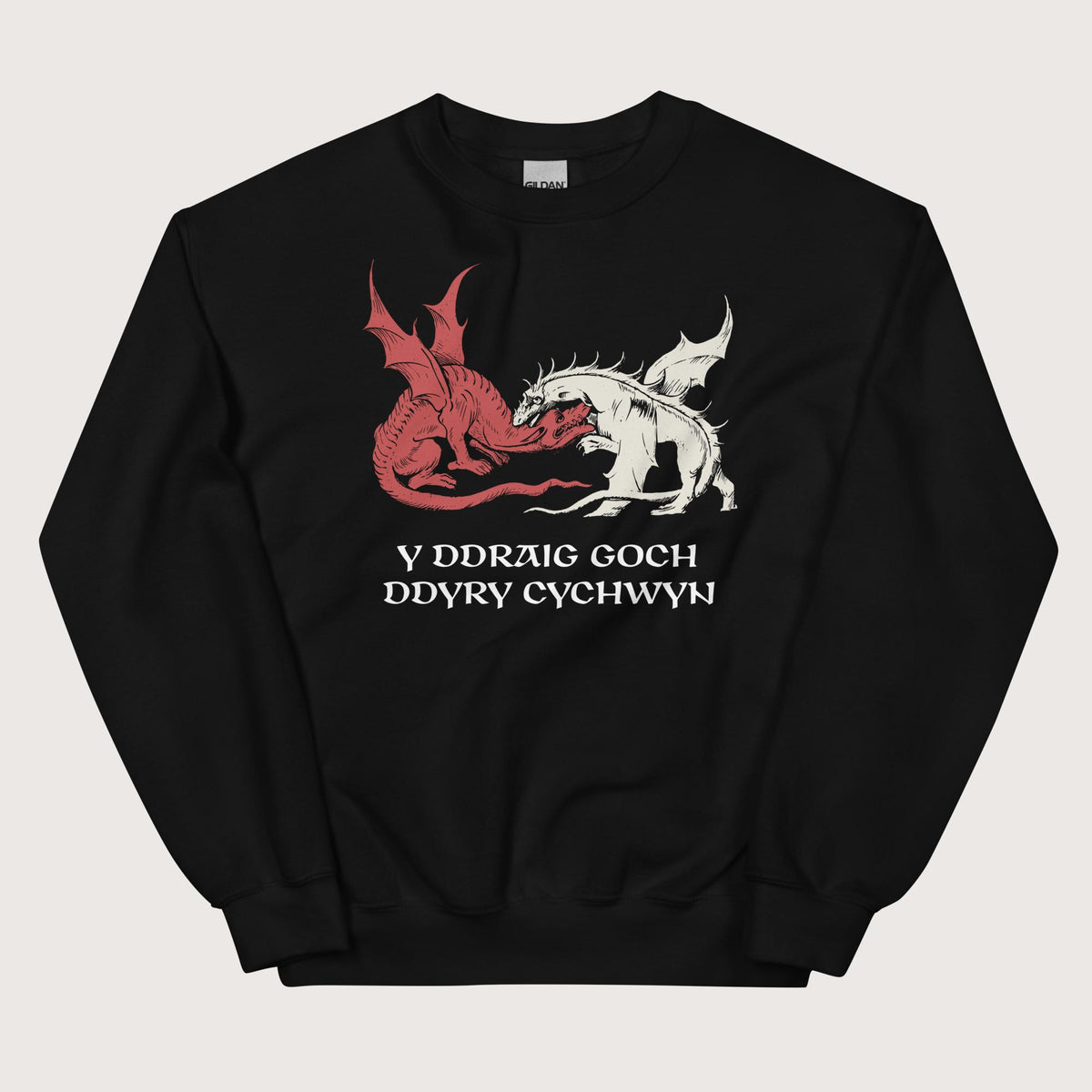 Black Red Dragon Prophecy Sweatshirt - history buff gift by HistoHead