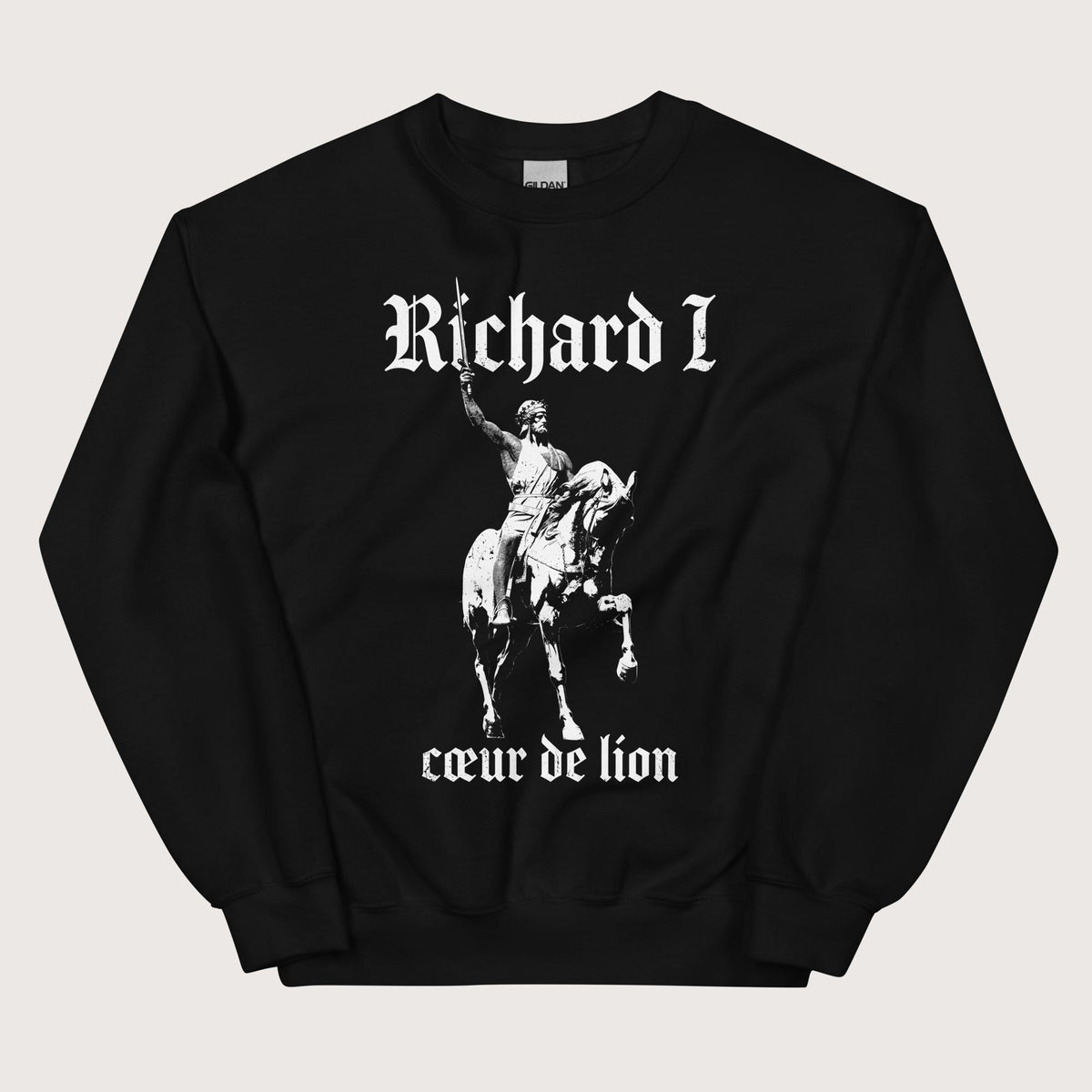 Black Richard I Coeur de Lion Sweatshirt - history buff gift by HistoHead