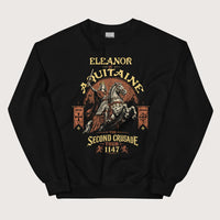 Black Eleanor of Aquitaine Second Crusade Tour Sweatshirt - history buff gift by HistoHead