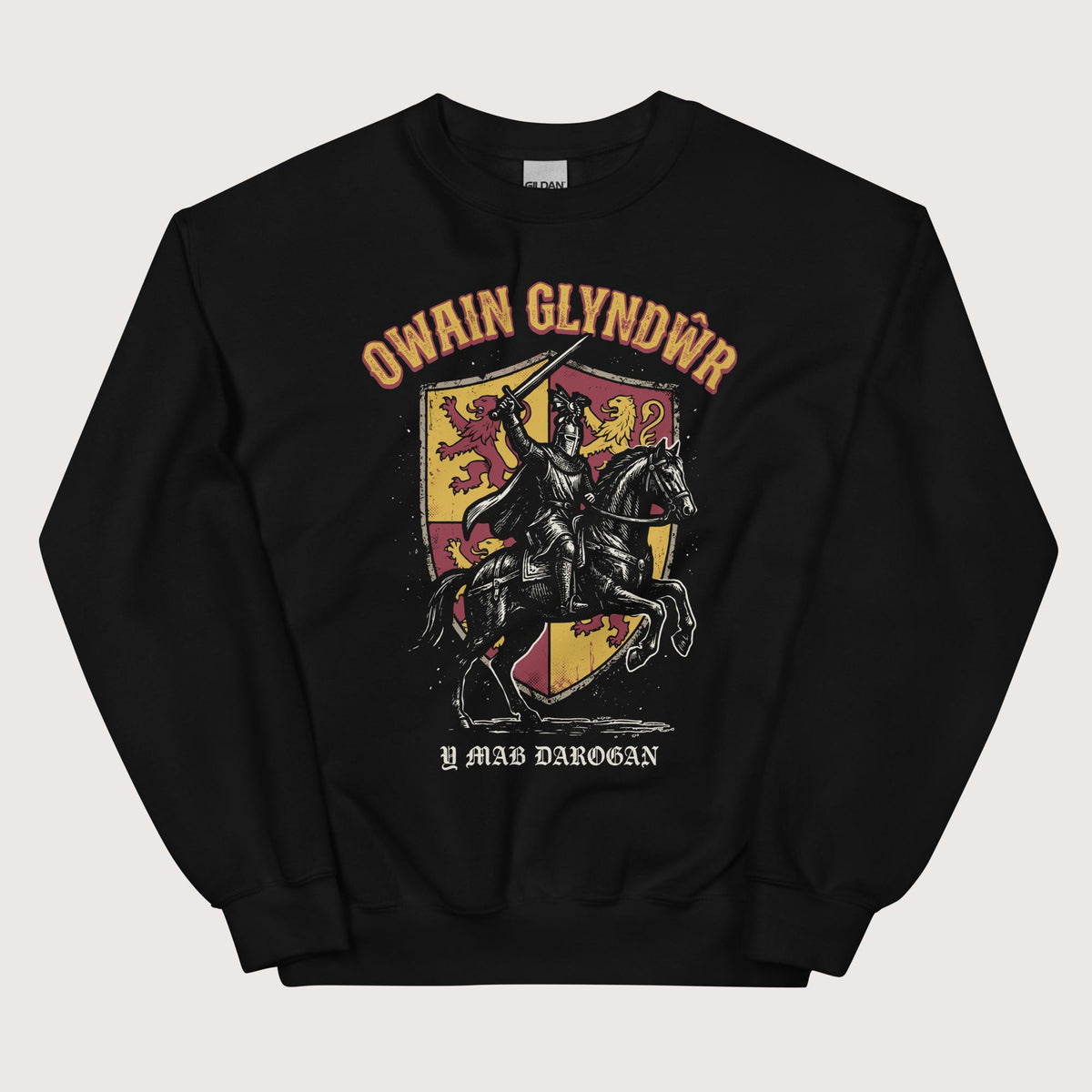 Black Owain Glyndwr Sweatshirt - history buff gift by HistoHead