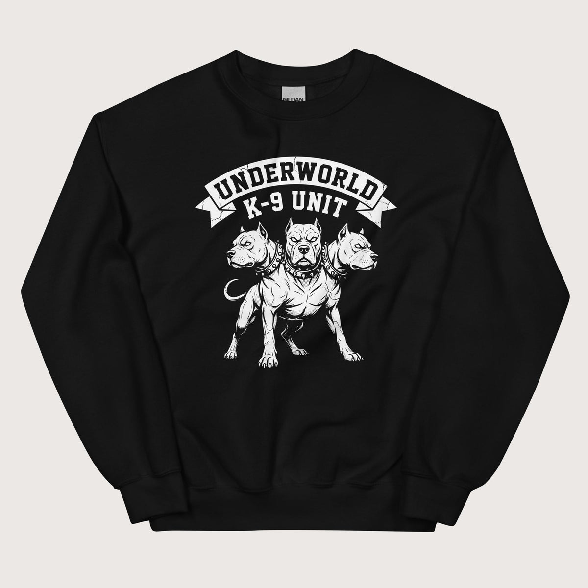 Black Cerberus Underworld K-9 Unit Sweatshirt - history buff gift by HistoHead