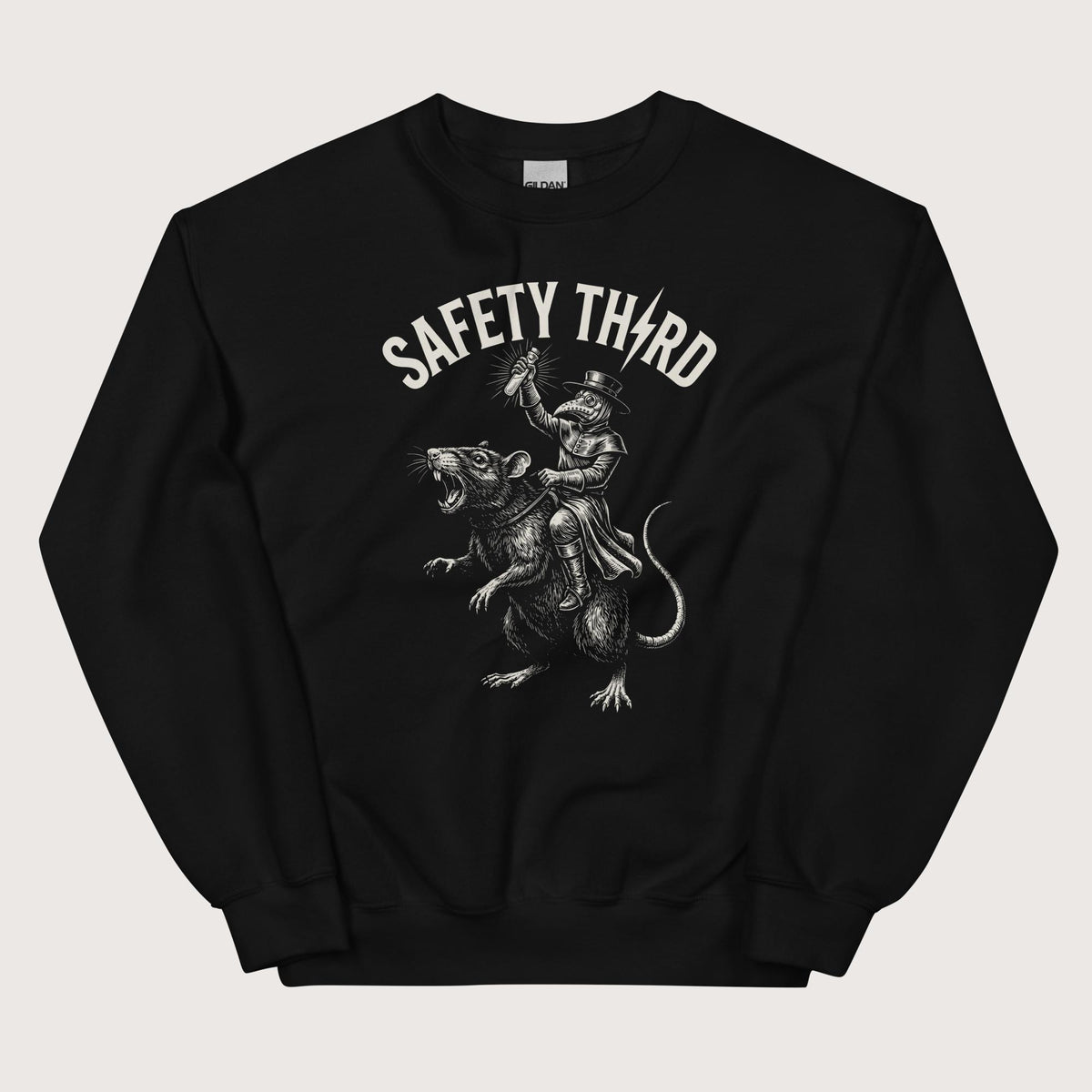 Black Plague Doctor Safety Third Sweatshirt - history buff gift by HistoHead