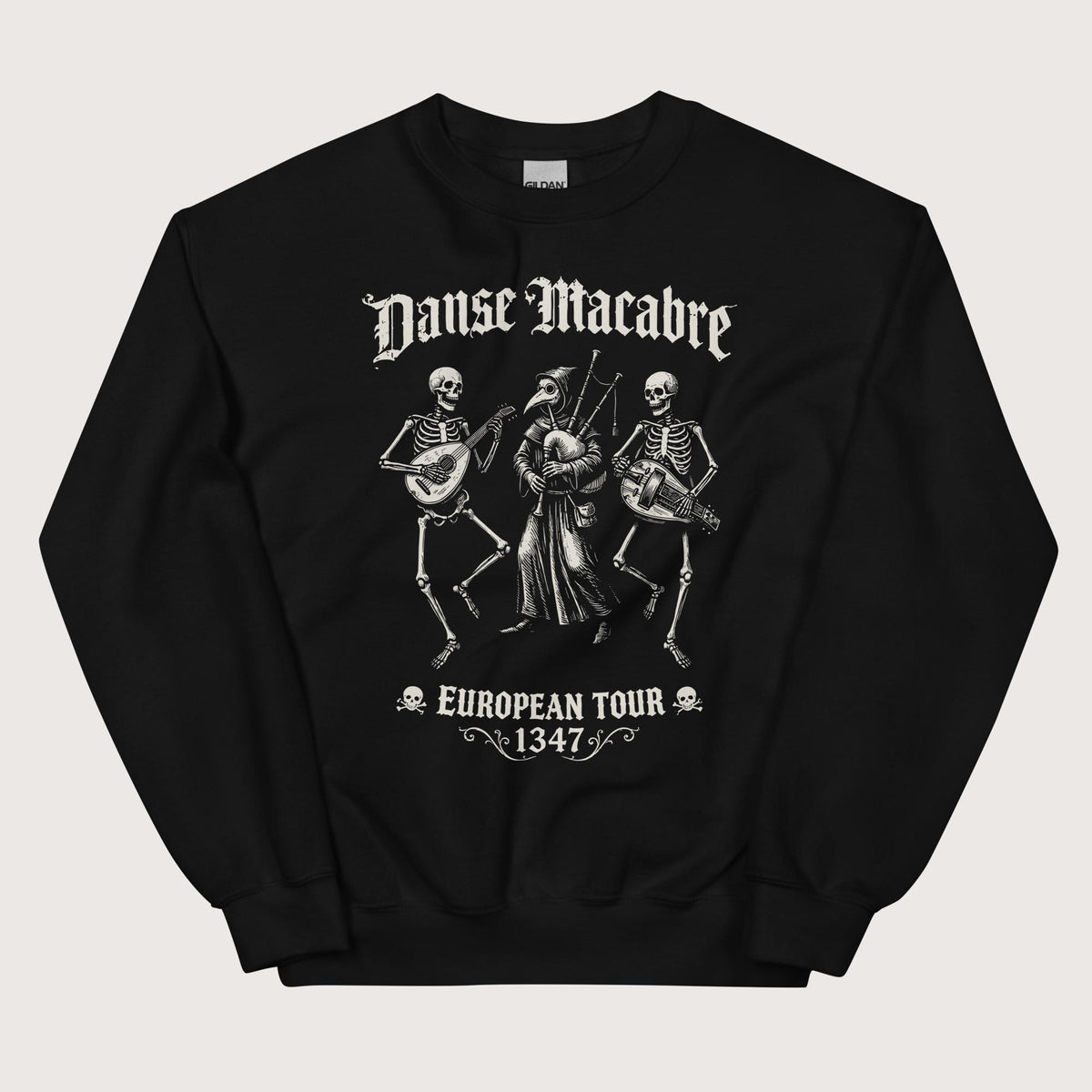 Black Danse Macabre European Tour Sweatshirt - history buff gift by HistoHead