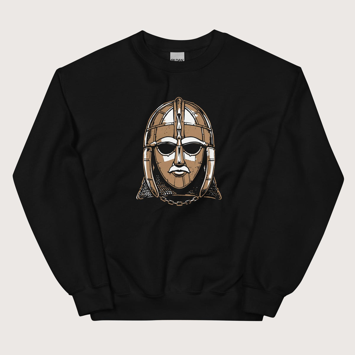 Black Sutton Hoo Helmet Sweatshirt - history buff gift by HistoHead