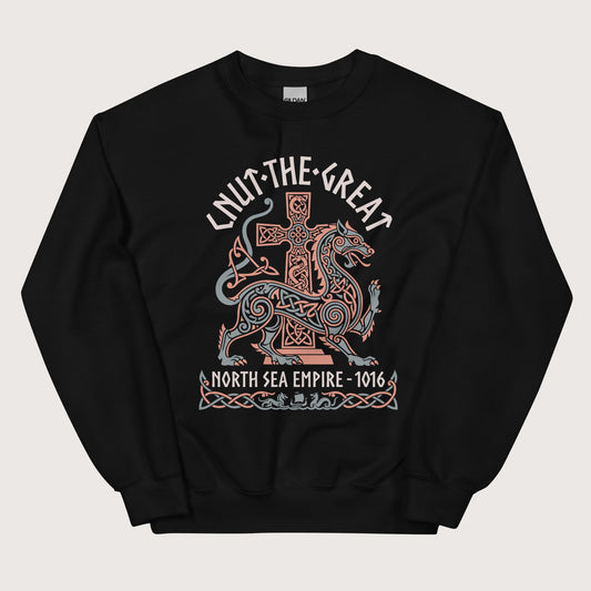 Black Cnut the Great Sweatshirt - history buff gift by HistoHead