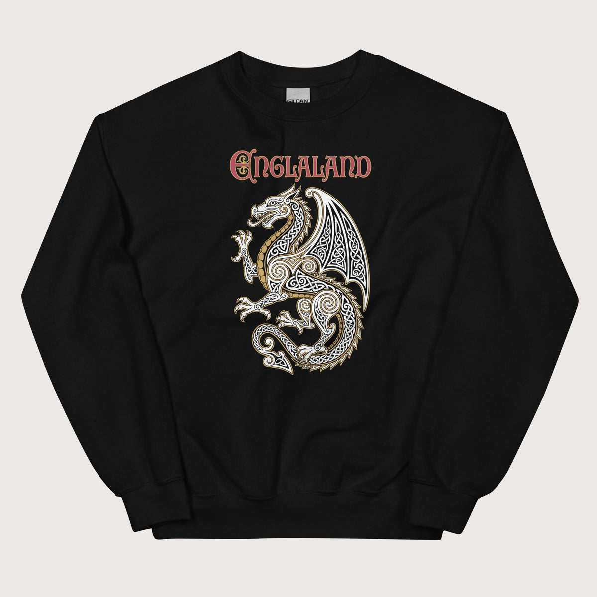 Black Englaland Dragon Sweatshirt - history buff gift by HistoHead