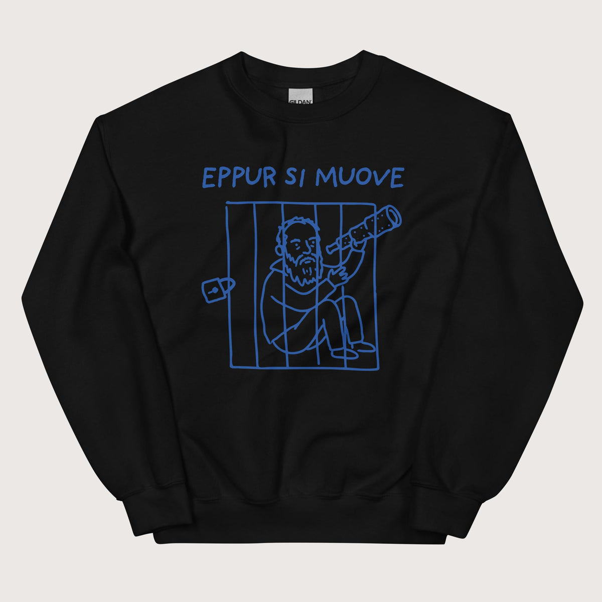 Black Galileo Galilei And Yet It Moves Sweatshirt - history buff gift by HistoHead