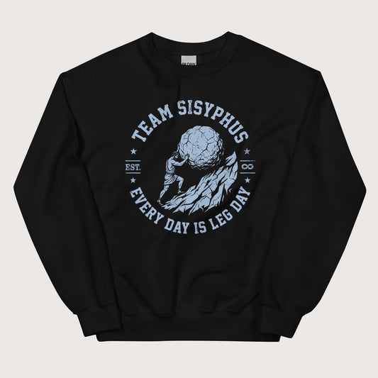 Black Team Sisyphus Sweatshirt - history buff gift by HistoHead