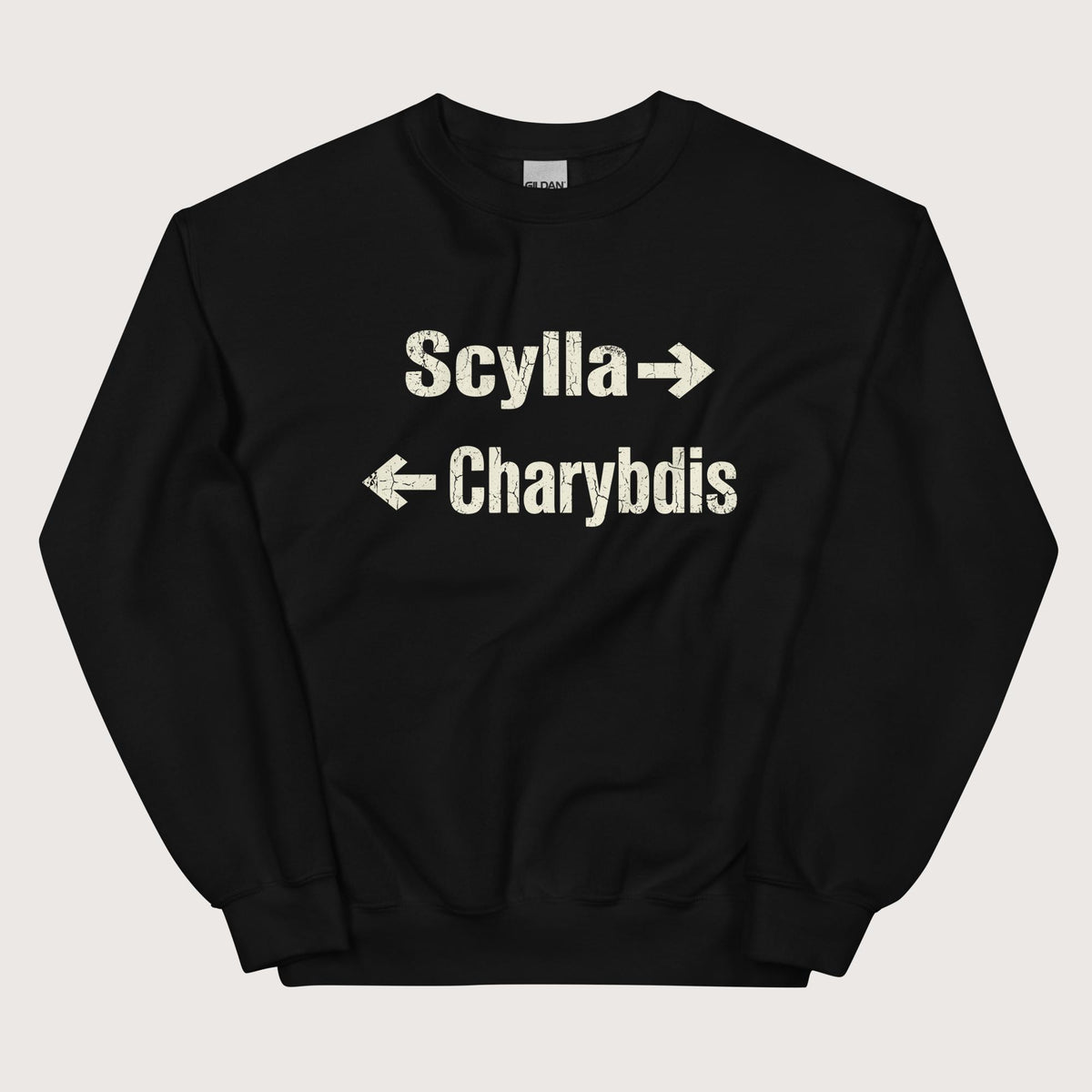 Black Between Scylla and Charybdis Sweatshirt - history buff gift by HistoHead
