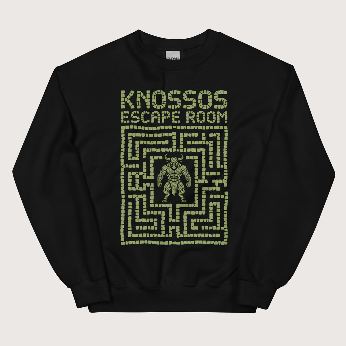 Black Knossos Escape Room Sweatshirt - history buff gift by HistoHead