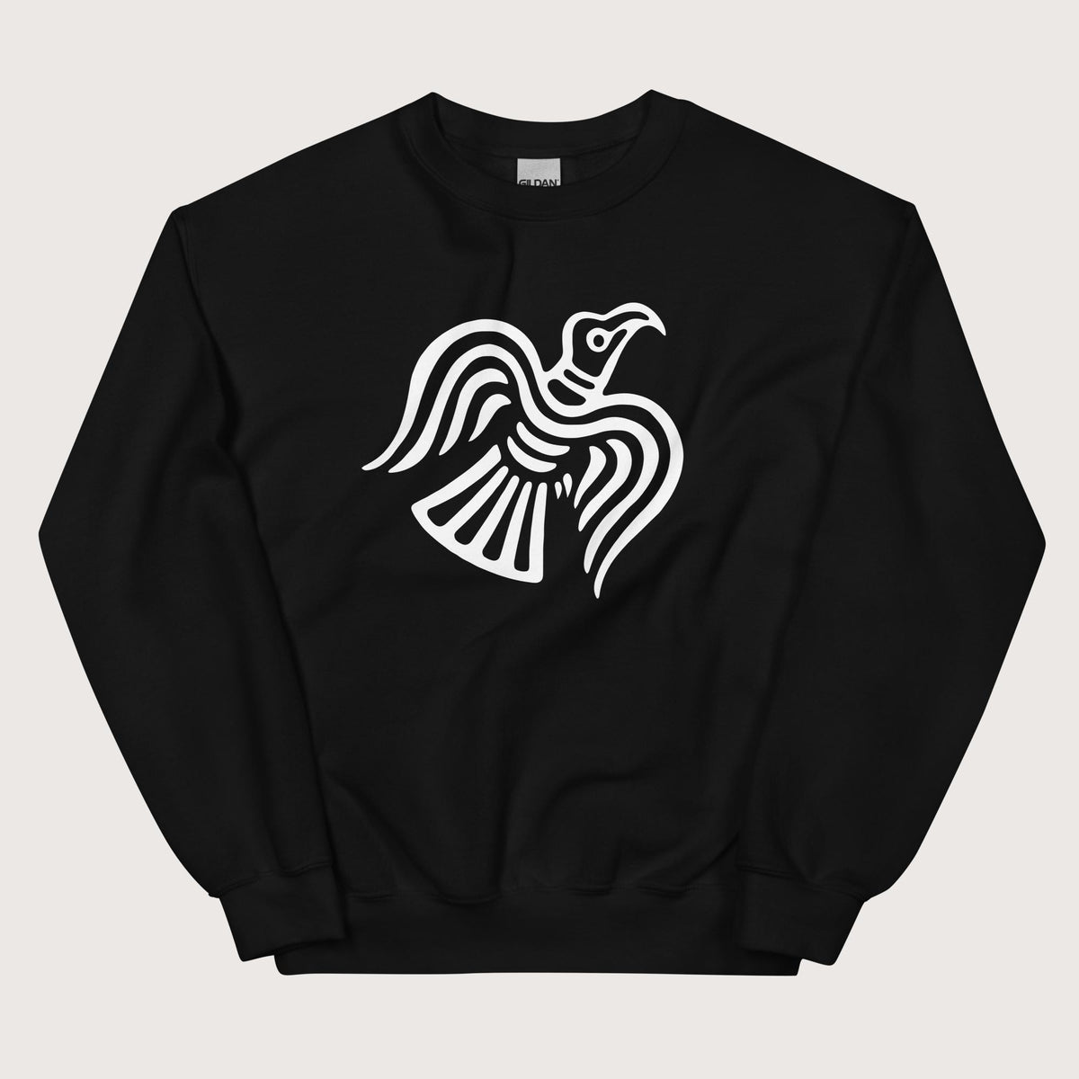 Black Viking Raven Symbol Sweatshirt - history buff gift by HistoHead