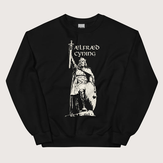 Black Alfred the Great Sweatshirt - history buff gift by HistoHead