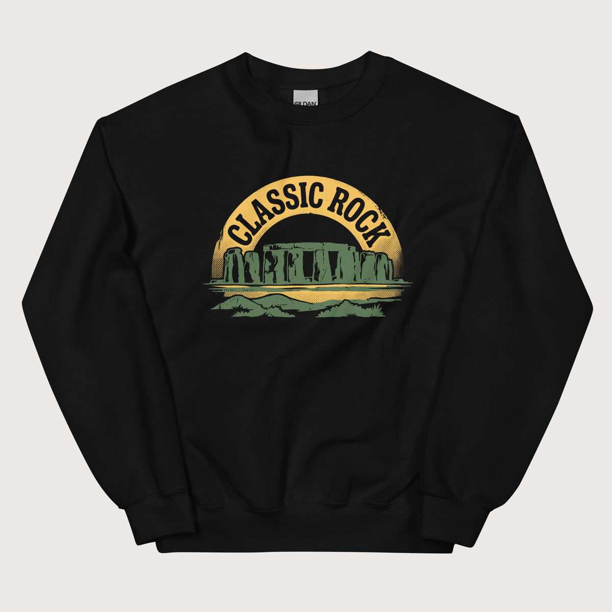 Black Stonehenge Classic Rock Sweatshirt - history buff gift by HistoHead