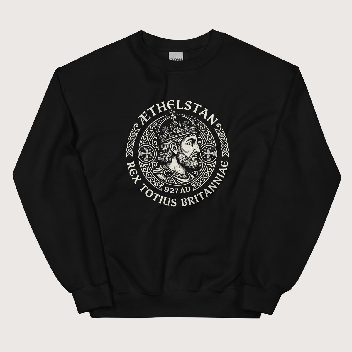 Black Æthelstan King of All Britain Sweatshirt - history buff gift by HistoHead