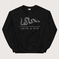 Black Join Or Die Sweatshirt - history buff gift by HistoHead